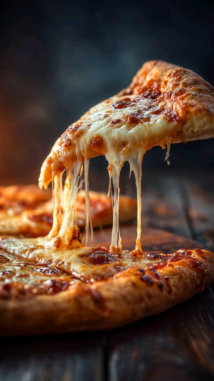 Pizza artisanale au fromage fondant